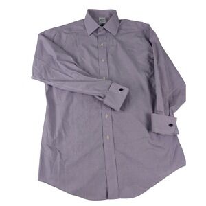 Brooks Brothers Regent Dress Shirt Mens 15.5 33 Purple Supima Cotton French Cuff